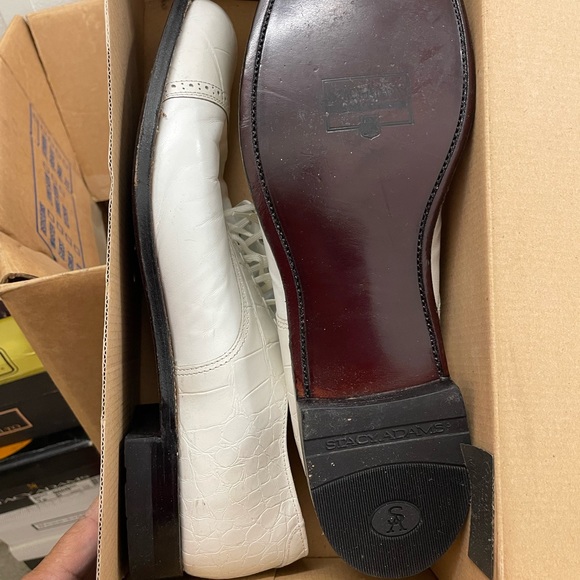 Stacy Adams sz 12 White Gator Men’s Dress Shoe - Picture 6 of 6